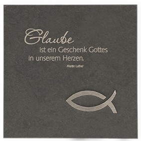 Schieferrelief Glaube