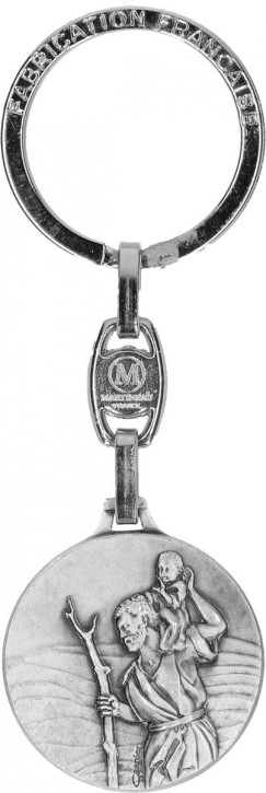 Schlüsselanhänger Christophorus Emaille blau 8,5 cm, 15,59 €