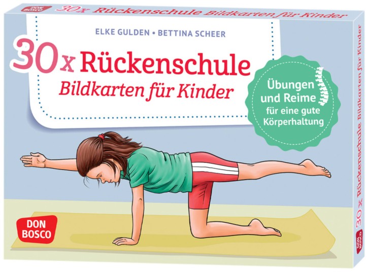 30 x Rückenschule. Bildkarten für Kinder