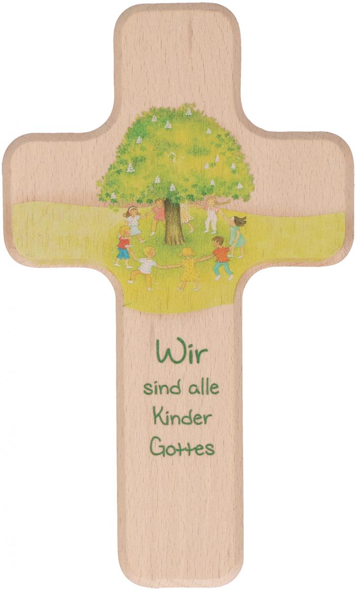 Kinderholzkreuz Wir Sind Alle Kinder Gottes