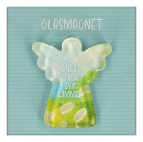 Engel-Glasmagnet - Dich schickt der Himmel