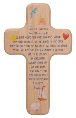 Kinderholzkreuz - Vater unser