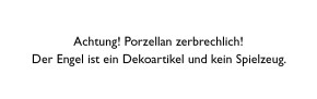 Engel-Anhänger aus Porzellan - Ich bin dein Engel, kleiner Schatz