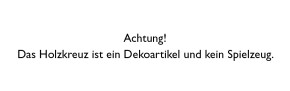 Kinderkreuz aus Buchenholz - Kelch und Ähre