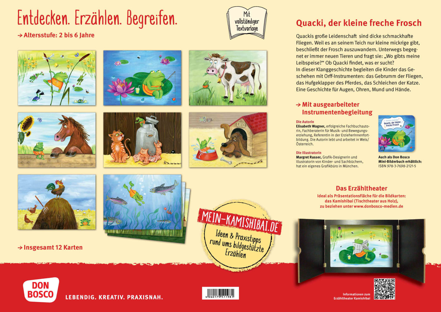 Quacki, der kleine freche Frosch. Kamishibai Bildkartenset