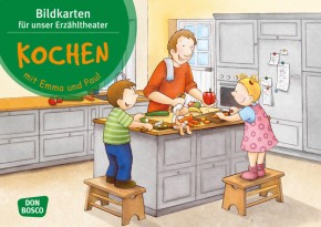 Kochen mit Emma und Paul. Kamishibai Bildkartenset