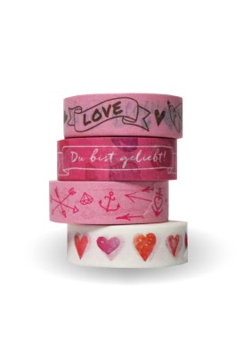 Washi Tapes Set Rosa Du bist geliebt!