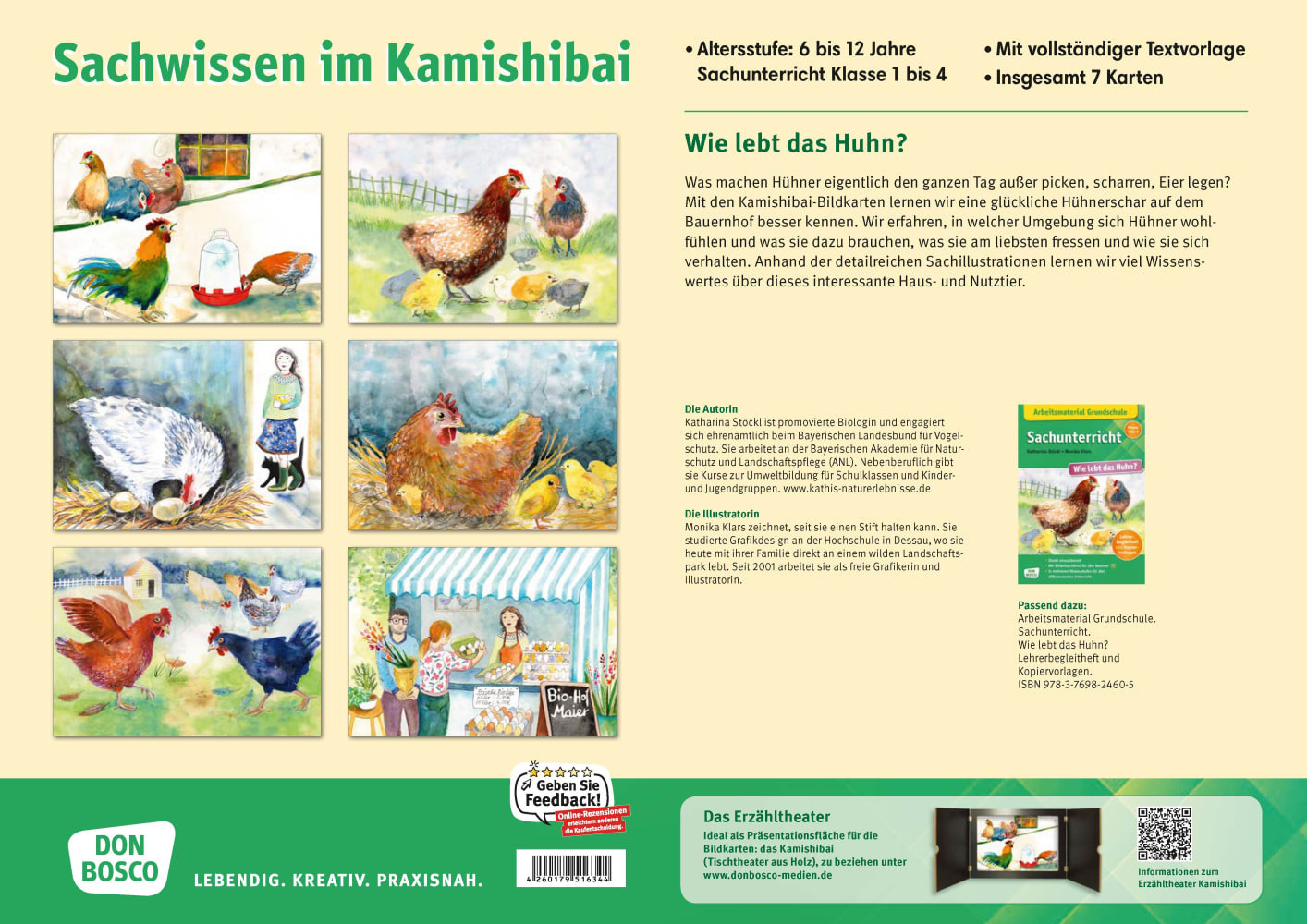 Wie lebt das Huhn? Kamishibai Bildkartenset