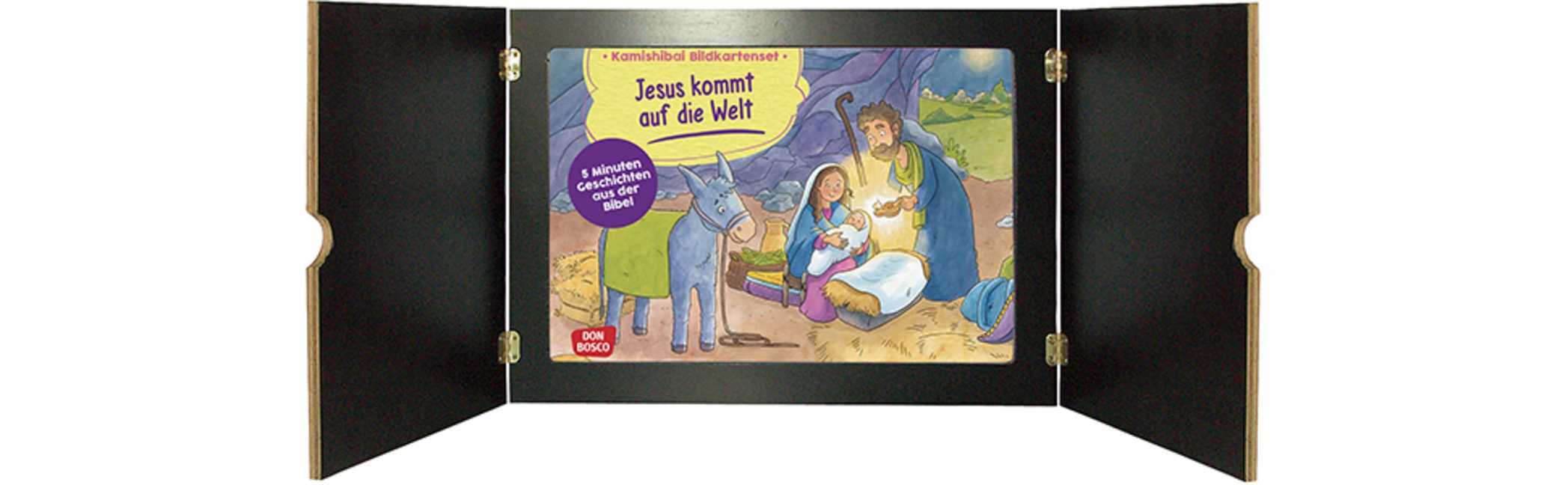 Jesus kommt auf die Welt. Kamishibai Bildkartenset.