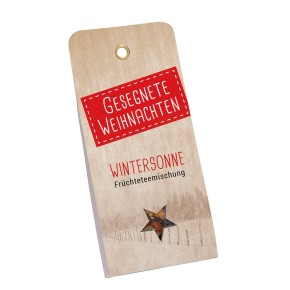 Geschenkanhänger mit Früchtetee