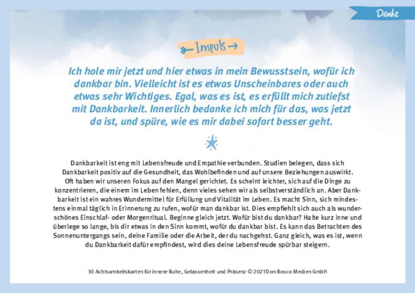 30 Achtsamkeitskarten für innere Ruhe, Gelassenheit und Präsenz