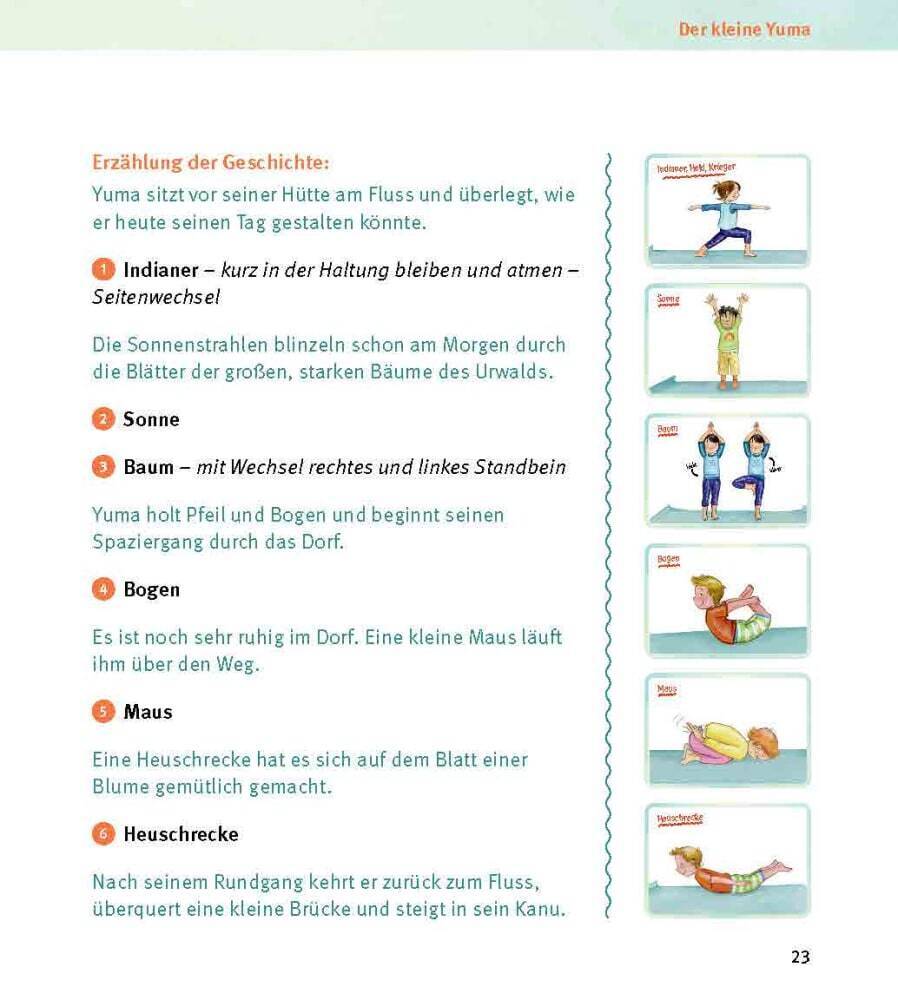 12 Kinderyoga-Mitmachgeschichten, m. 1 Beilage