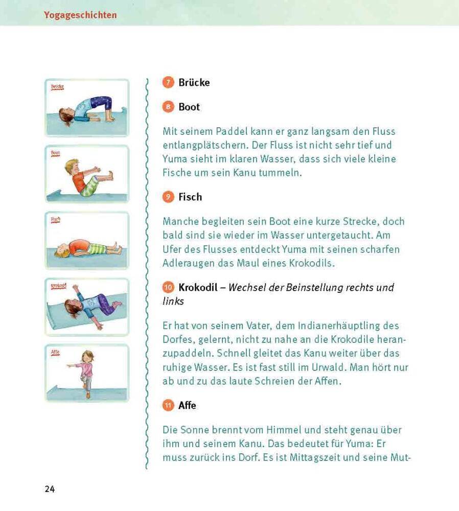 12 Kinderyoga-Mitmachgeschichten, m. 1 Beilage