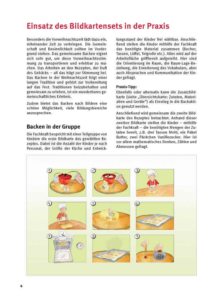 Weihnachtsbäckerei: Backen nach Bildern. Kamishibai Bildkartenset