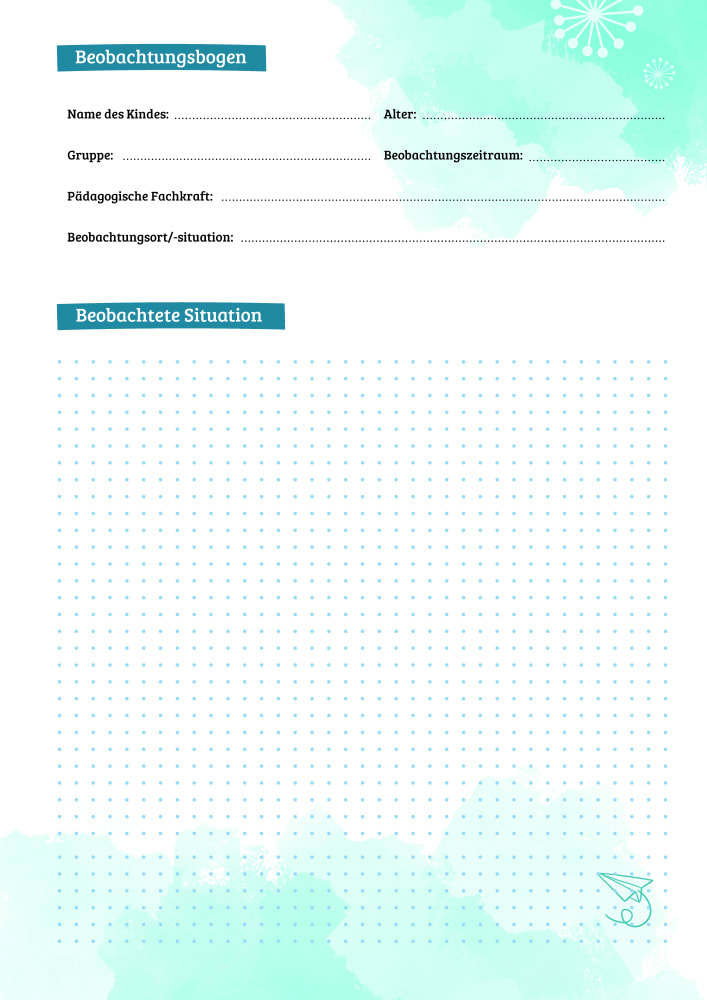 Notizblock: Beobachtungen dokumentieren in der Kita. Protokollieren mit Herz