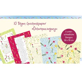 10er-Set Geschenkpapier »Osterspaziergang«