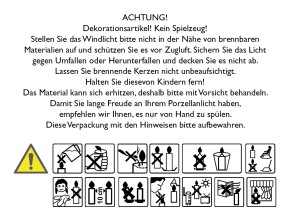 Windlicht aus Porzellan - Glücklich sein